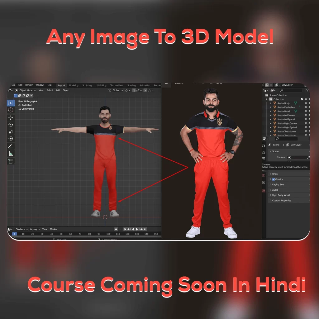 2D Character Image Convert To 3D Model Character